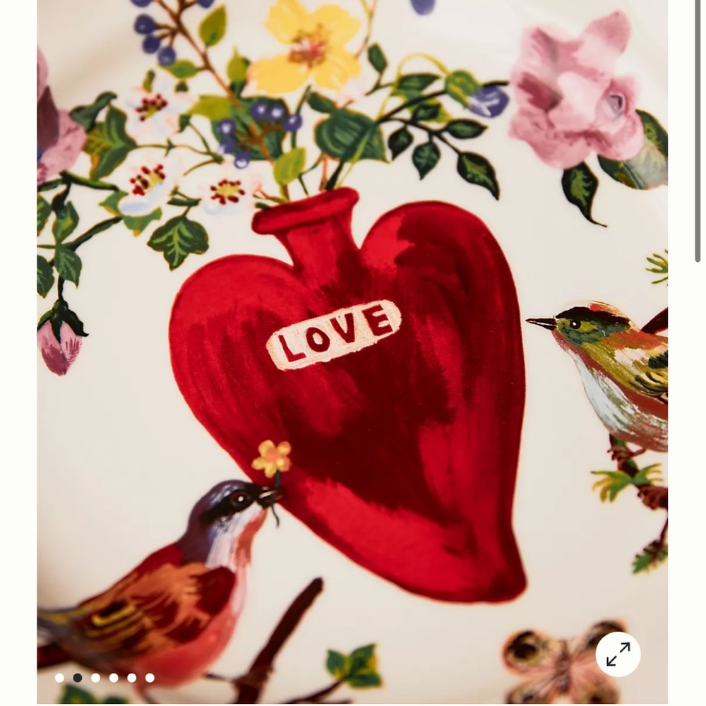 Nathalie Lete Heritage Love Bird Anthropologie Dinner plate